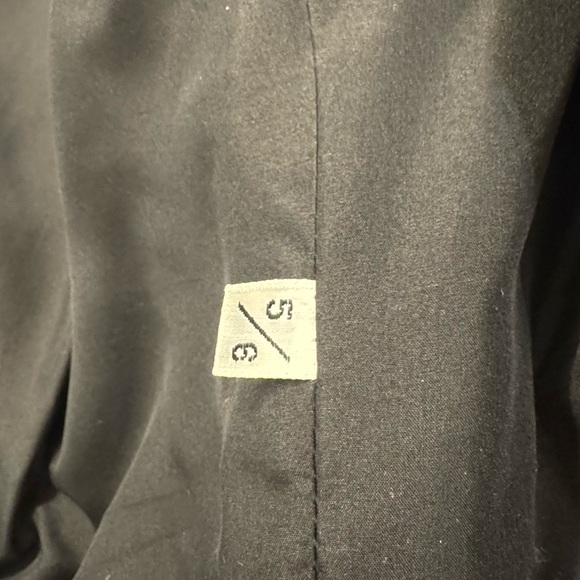 Vintage Leanto 80s Crop Blazer Tuxedo Jacket Black with Leather Detail size 5/6 - Picture 15 of 15